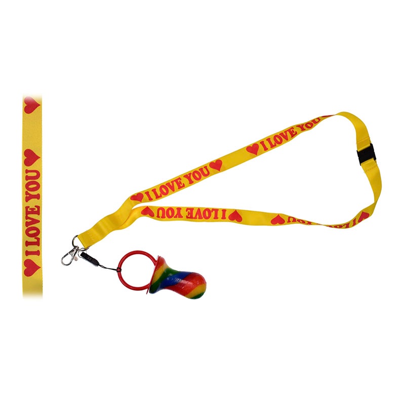 I Love You Lanyard with Rock Candy Dummy