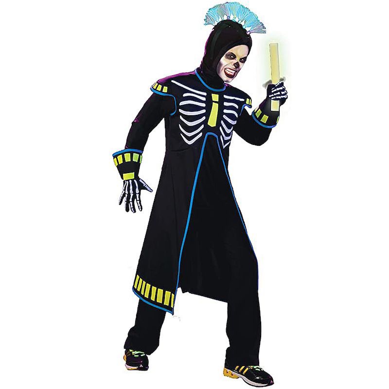 Ravin' Skeletech Black Light-Up Adult Costume