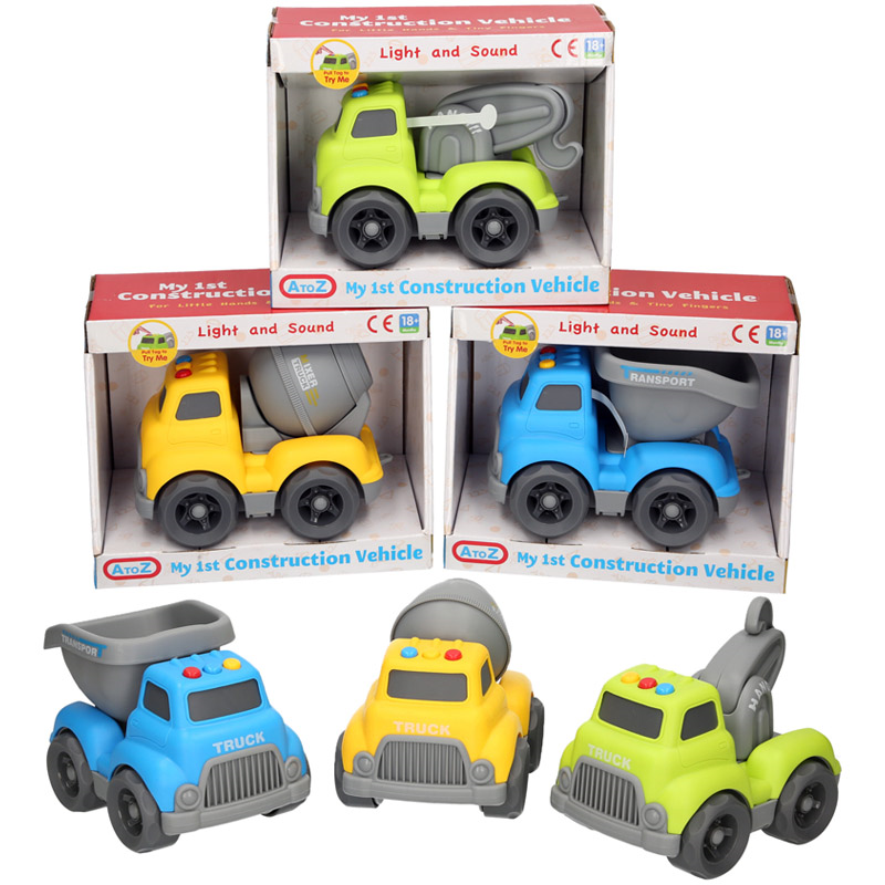 Construction Vehicles With Light & Sound Assorted