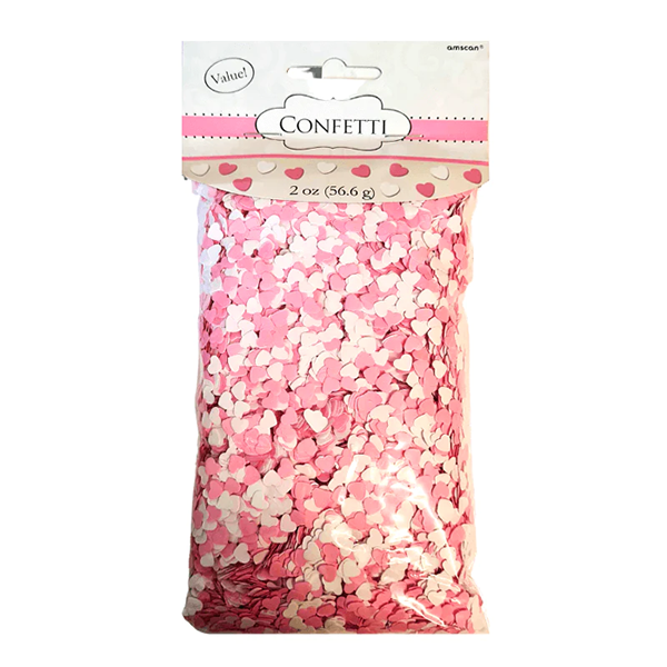 Heart Confetti Pink & White