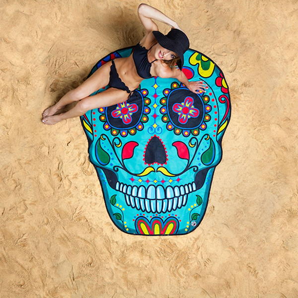 Sugar Skull Beach Blanket