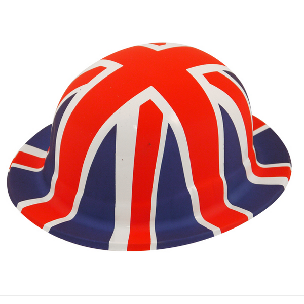 Plastic Union Jack Bowler Hat