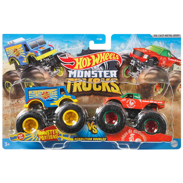 Hot Wheels Monster Trucks Demolition Doubles Assorted