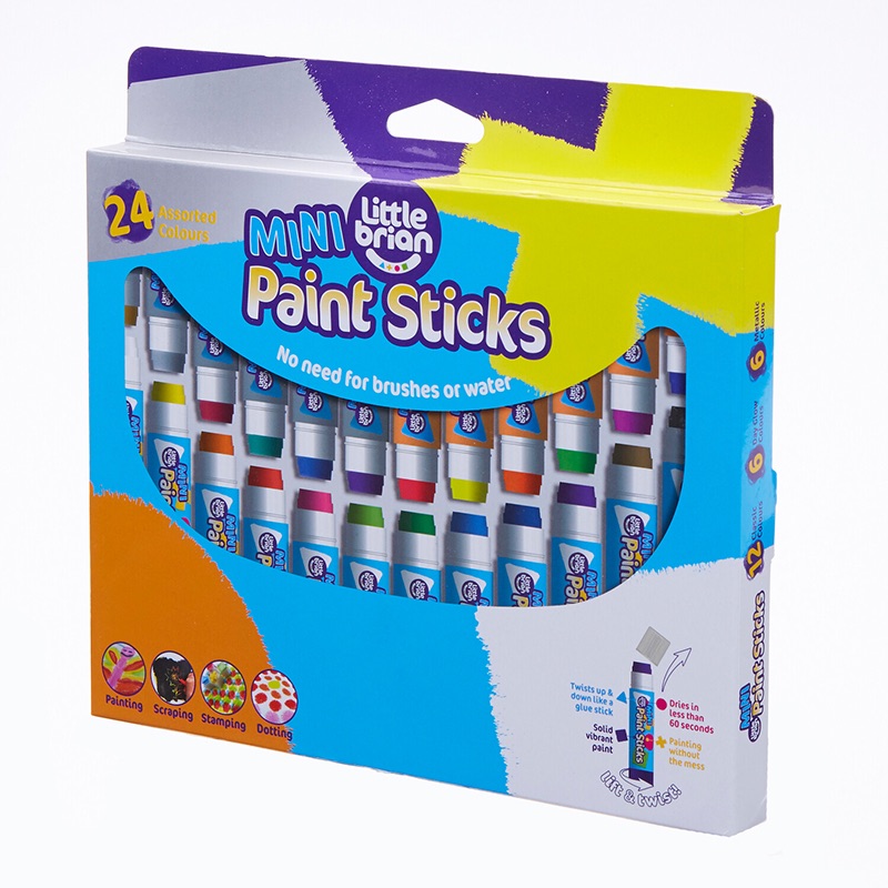 Little Brian Mini Paint Sticks 24 Assorted Colours