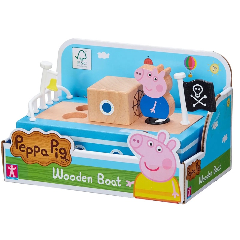 Peppa Pig Wood Boat & Figure