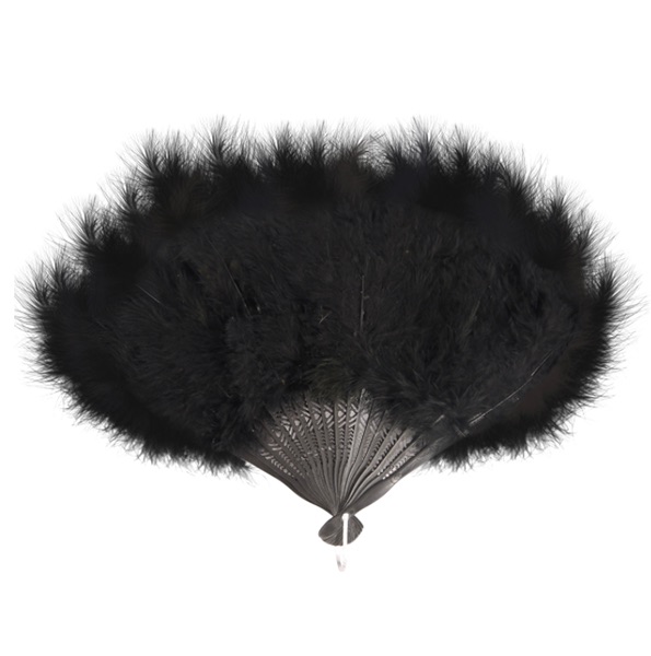 Black Feather Fan