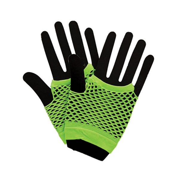 80's Short Net Gloves Green