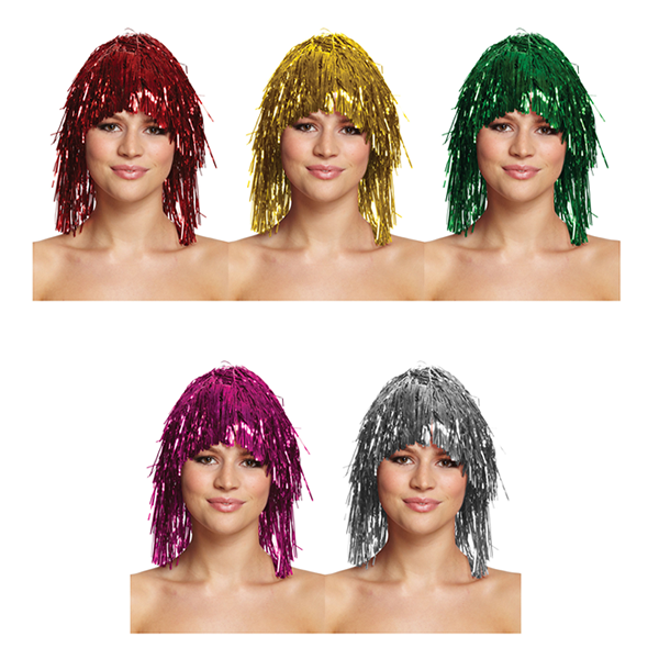 Tinsel Wigs Assorted