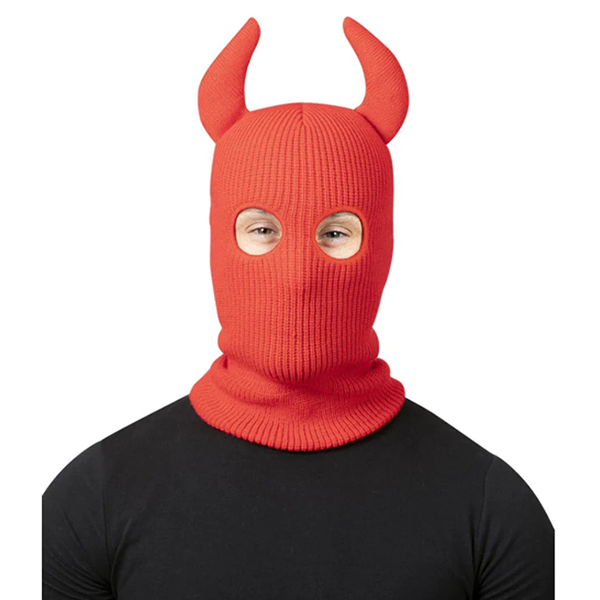 Devil Balaclava Ski Mask Red