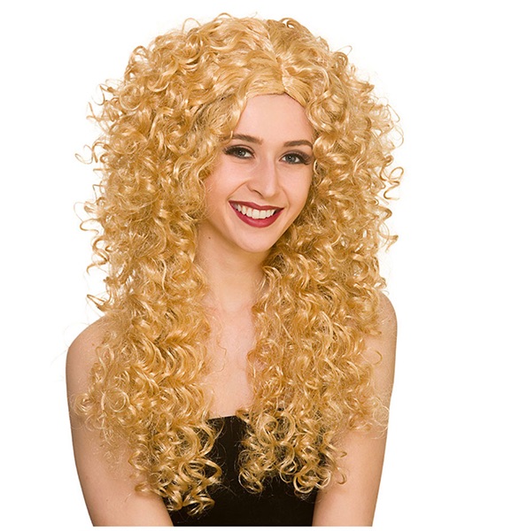 Long Curly Blonde Wig
