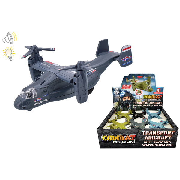 Die-Cast Aircraft With Light & Sound Assorted