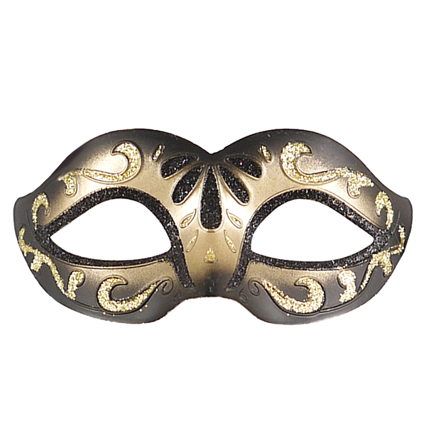 Black & Gold Glitter Eye Mask