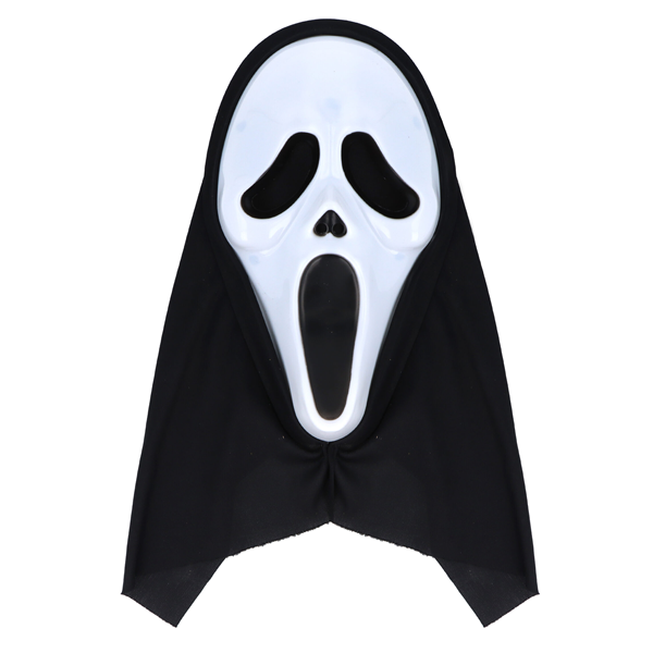 Screaming Ghost Face Mask With Hood