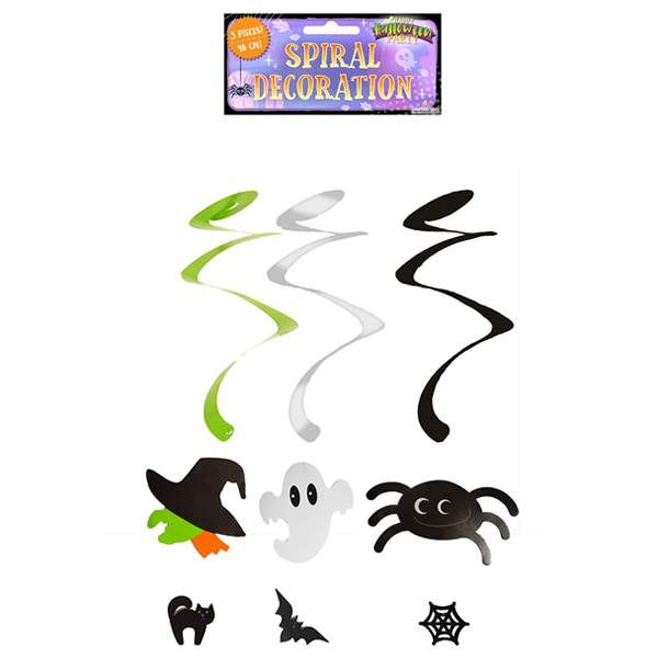 Spooky Hanging Spiral Decorations