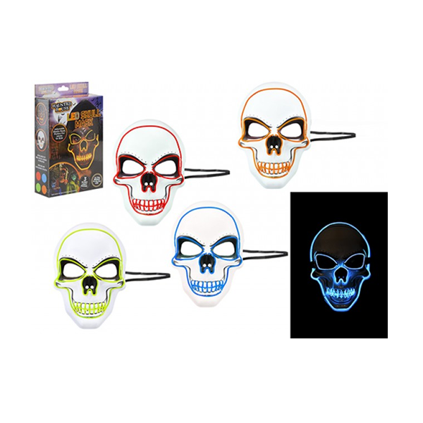 Neon Lit Skull Mask, Assorted