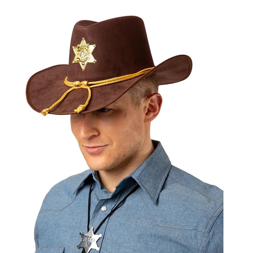 Deluxe Suede Sheriffs Hat