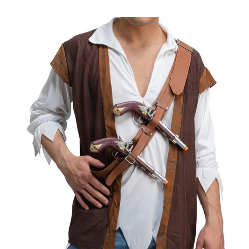 Double Pirate Holsters With Pistols