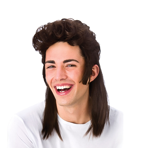 80's Brown Mullet Wig