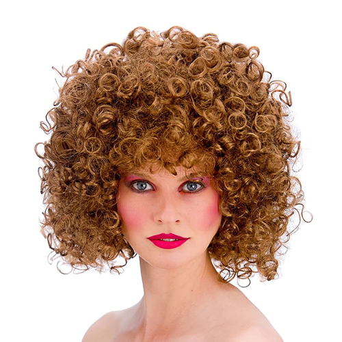 80s Disco Perm Wig Brown