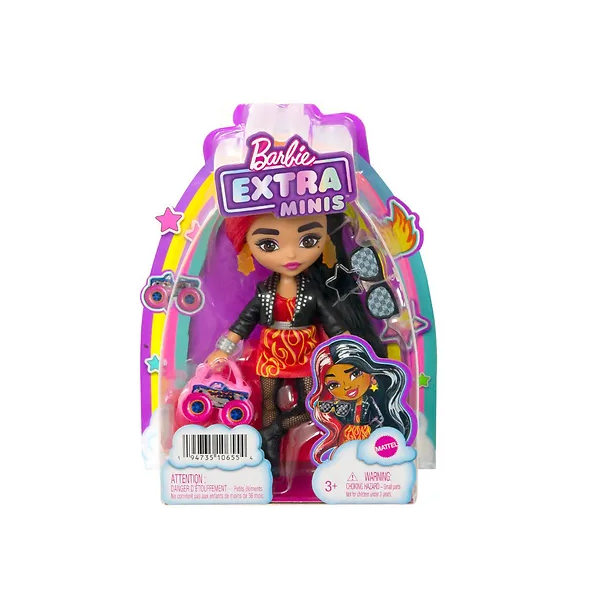 Barbie Extra Mini Doll Red & Black Hair