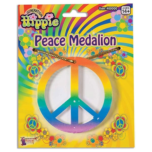 Rainbow Peace Medallion Necklace