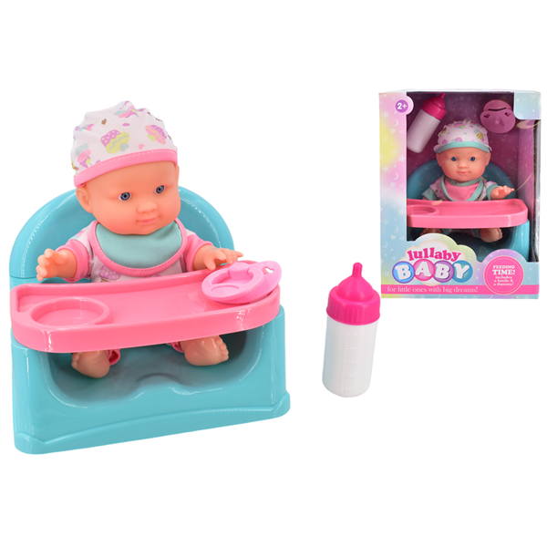 9" Baby Doll With Feeding Chair