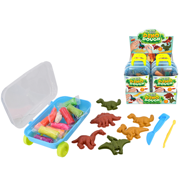 Dinosaur Modelling Clay Pull Along Carry Case