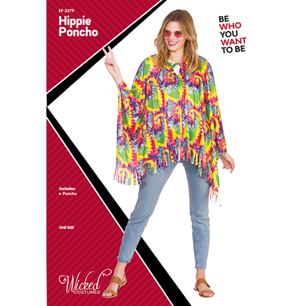Hippie Tie Dye Poncho