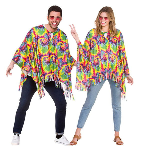 Hippie Tie Dye Poncho