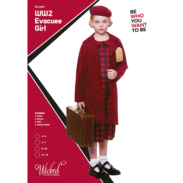 WW2 Evacuee Girl Child Costume