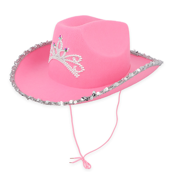Pink Cowboy Hat With Tiara