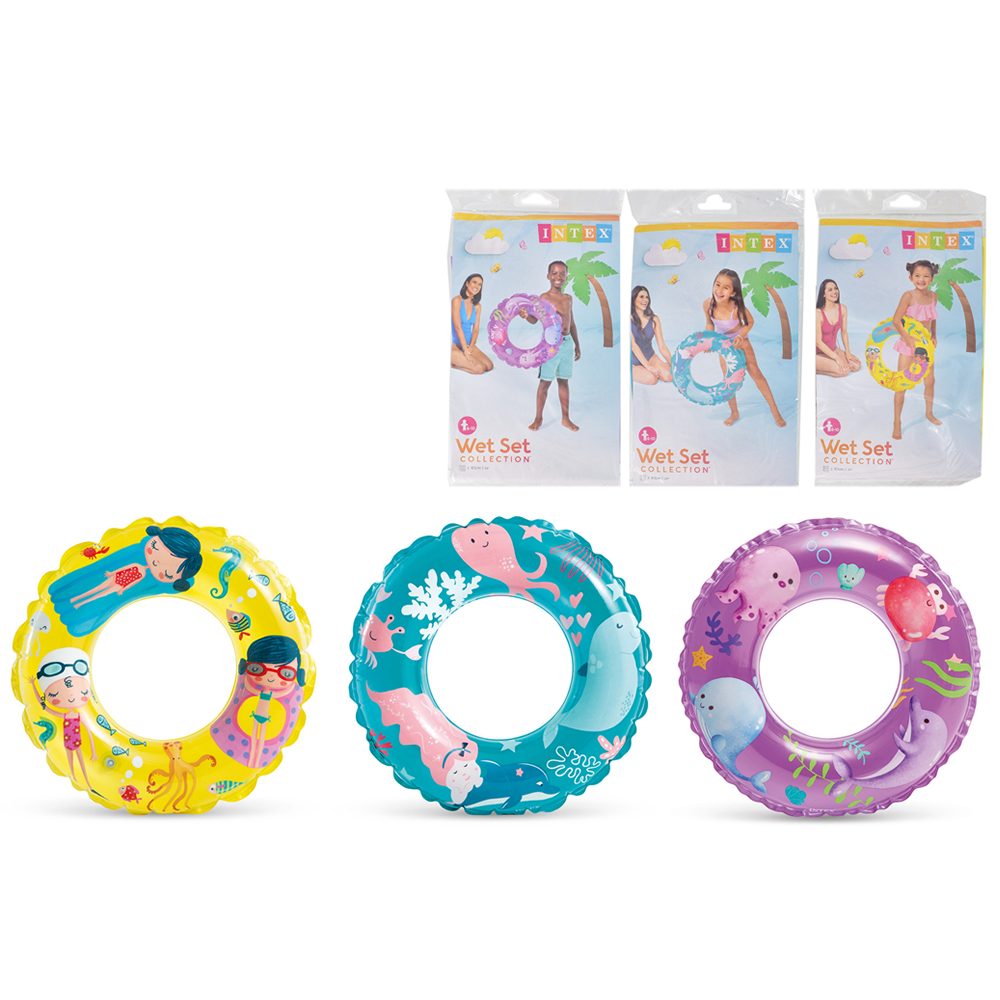 Intex Transparent Printed Ring Ages 6-10 Yrs Assorted