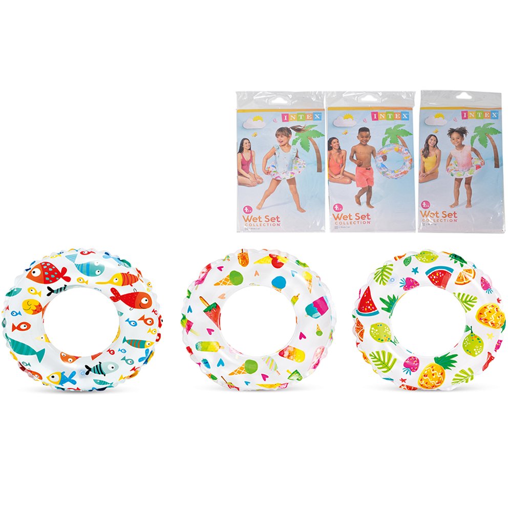 Intex 51cm Lively Print Swim Rings (3 Asst)