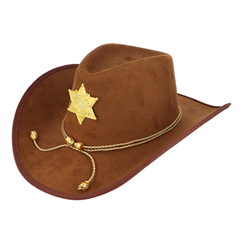 Cowboy Hat Brown With Star And Band Adult