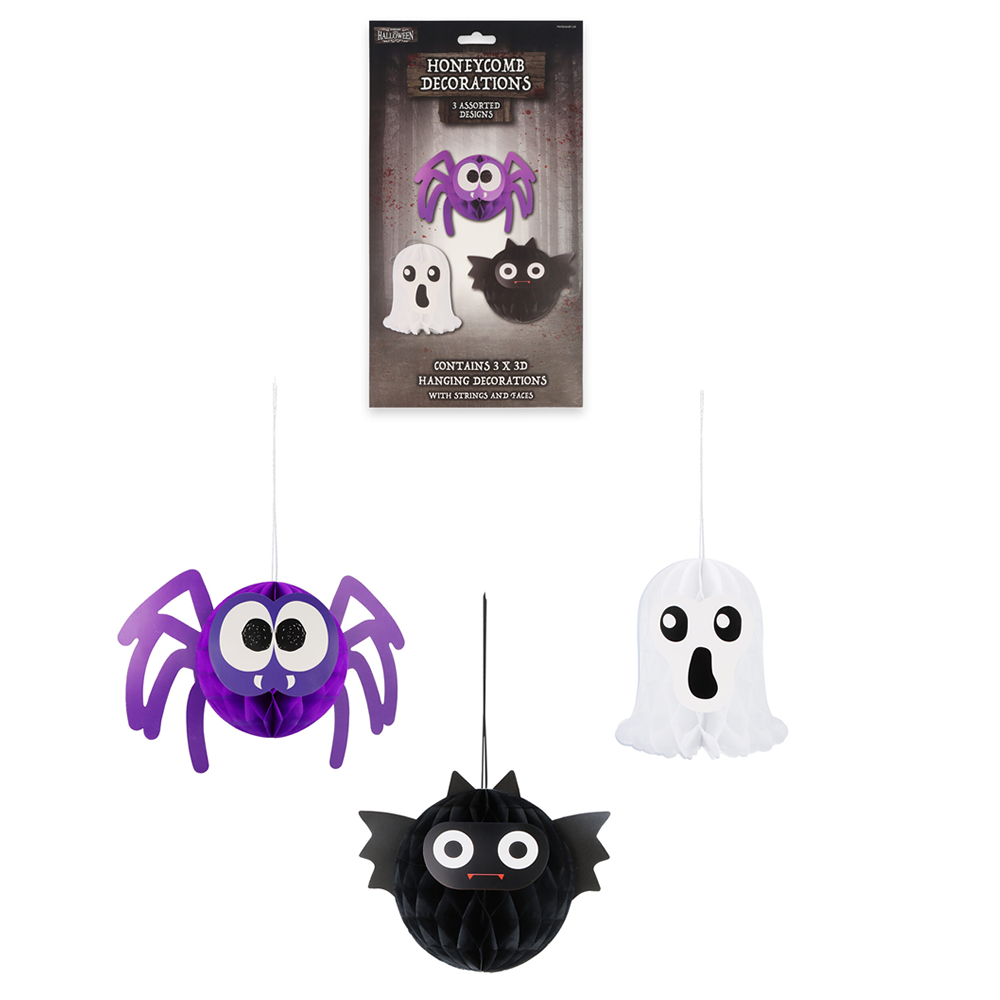 Hanging Halloween Paper Decorations 3 Assorted