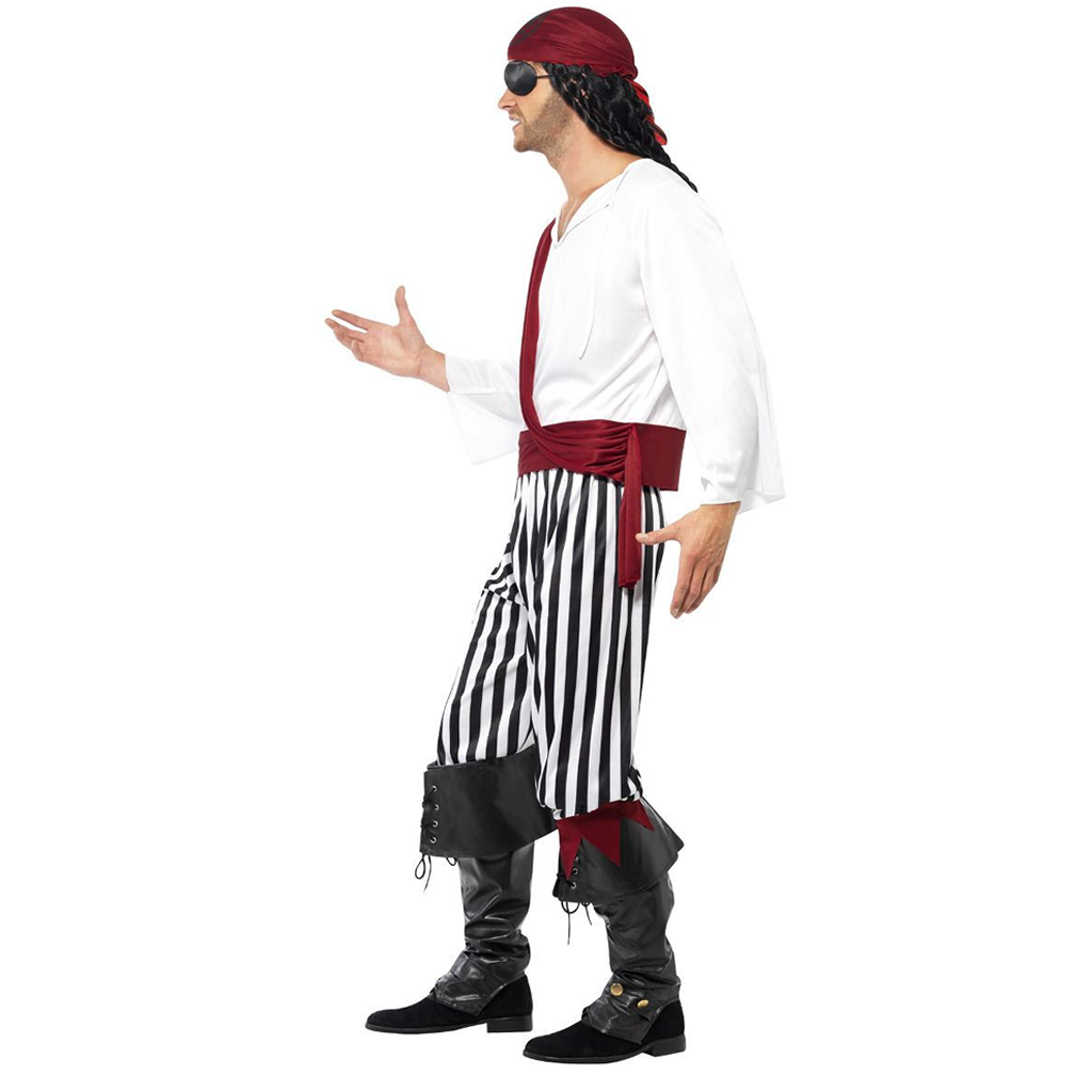 Black & White Pirate Man Adult Costume