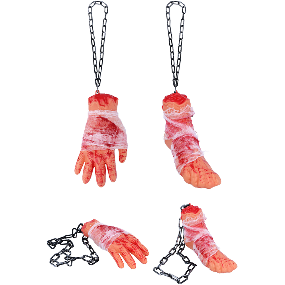 Hanging Chains With Severed Hands And Feet Decoration