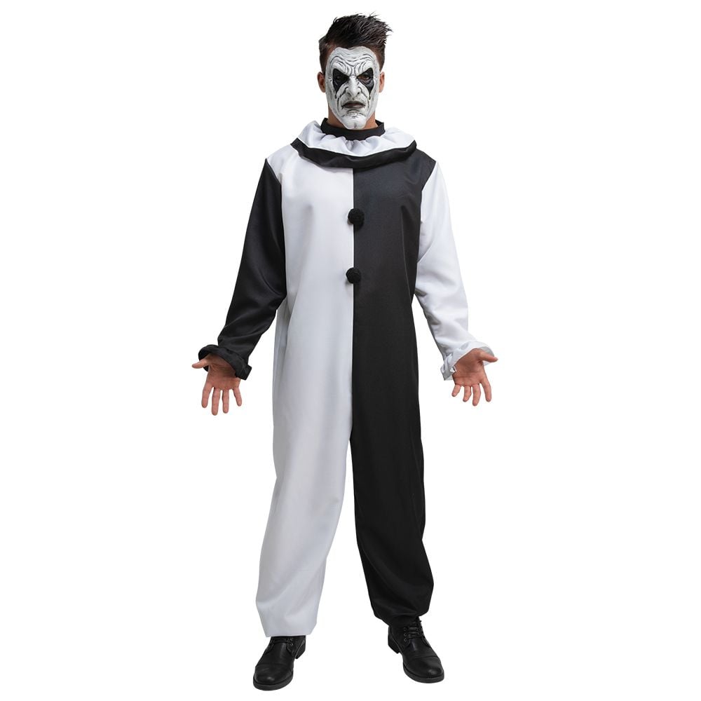 Black & White Clown With Mask