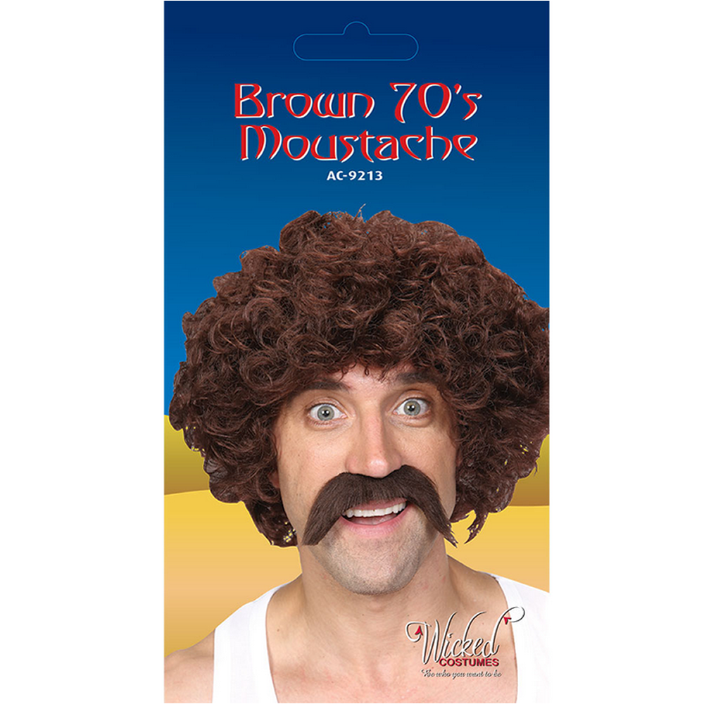 Brown 70's Style Tash