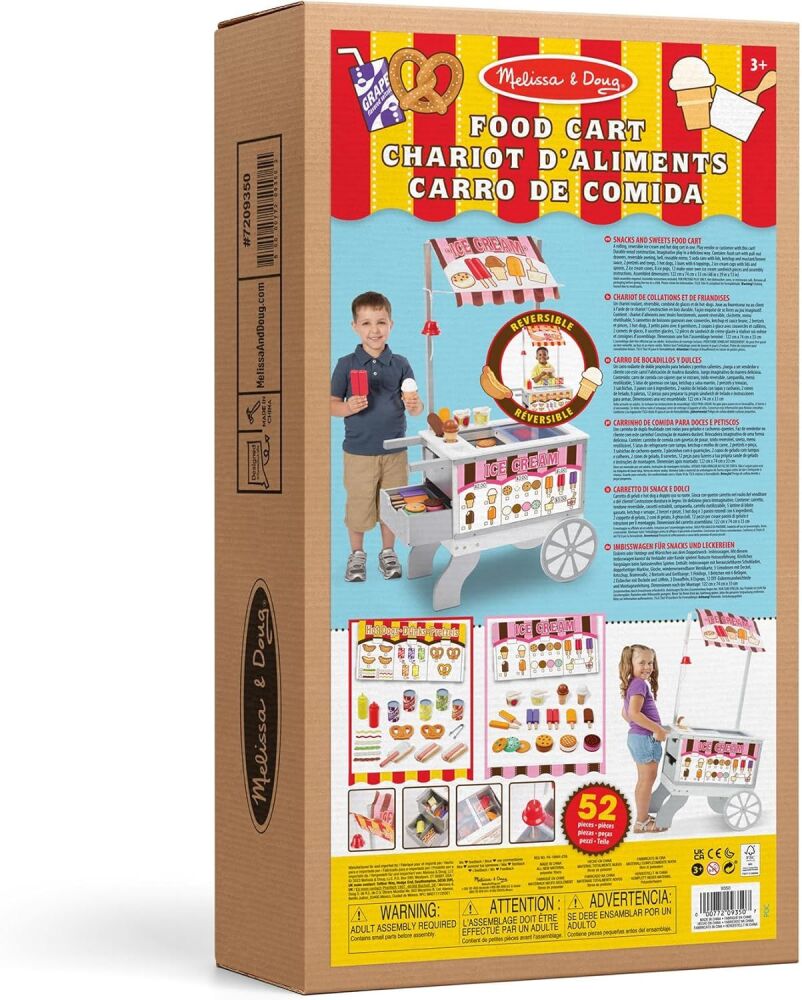 Melissa & Doug Hot Dog & Snack Cart Play Set