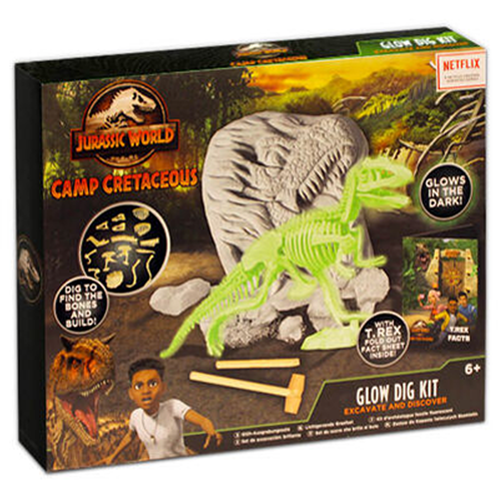 Jurassic World Camp Cretaceous Glow Dig Kit.