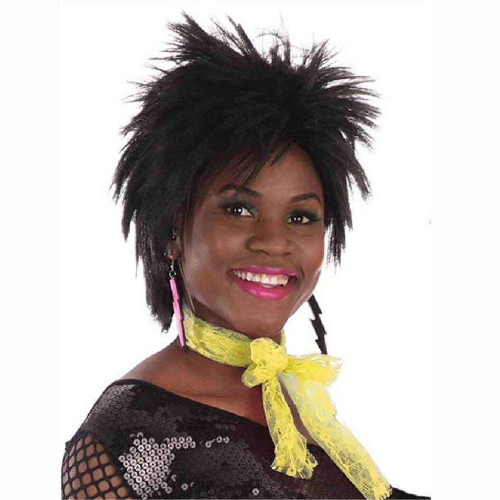 80's Neon Lace Scarf Yellow