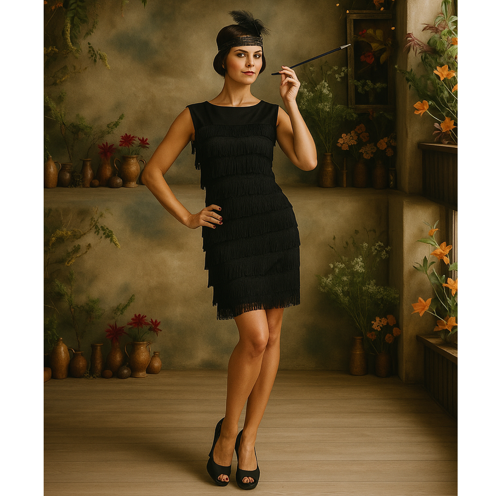 Black Flapper Lady Adult Costume
