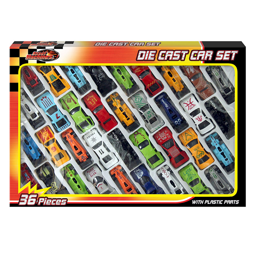 36 Piece Die Cast Car Set
