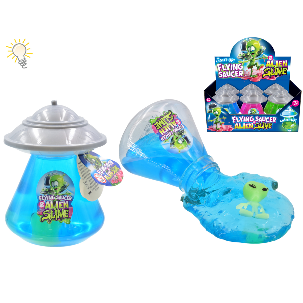 Slime With Light Up Flying Saucer