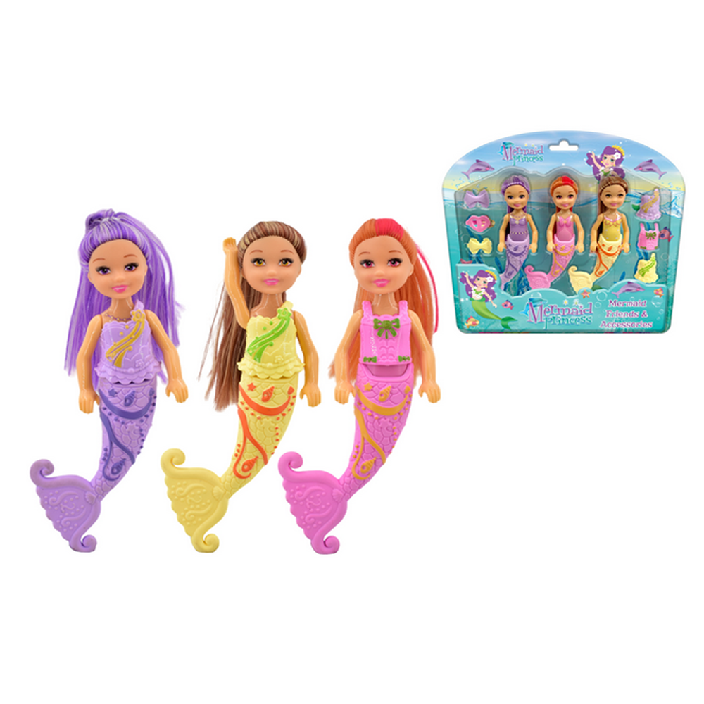 Mermaid Princess Friends & Accessories Doll Set