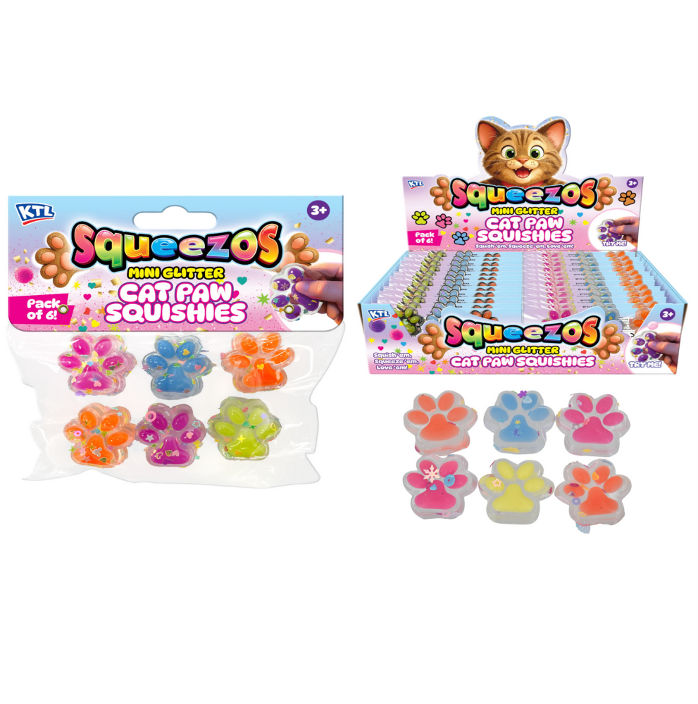 6pc Squishy Cat Paws