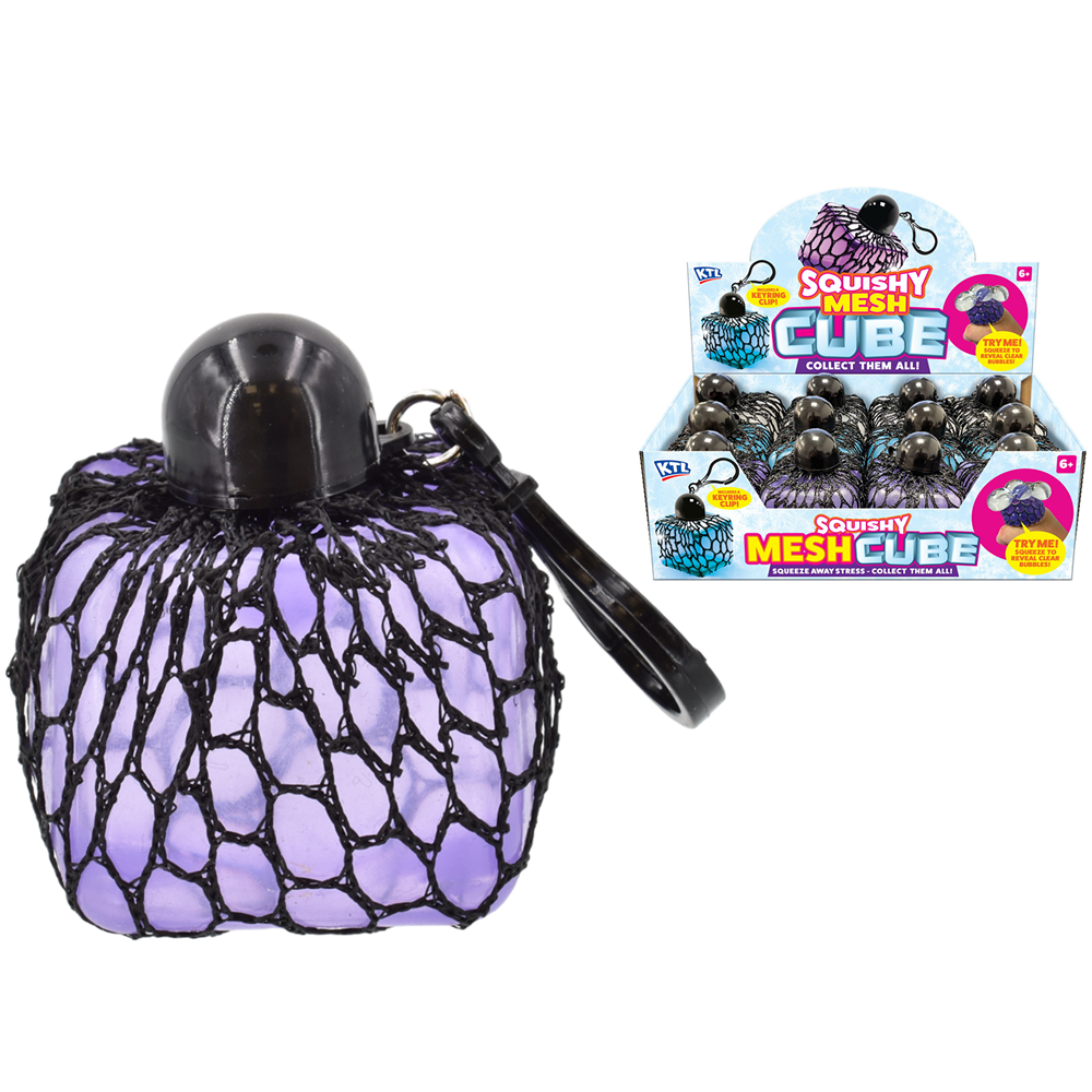 Squishy Mesh Cube With Keyring
