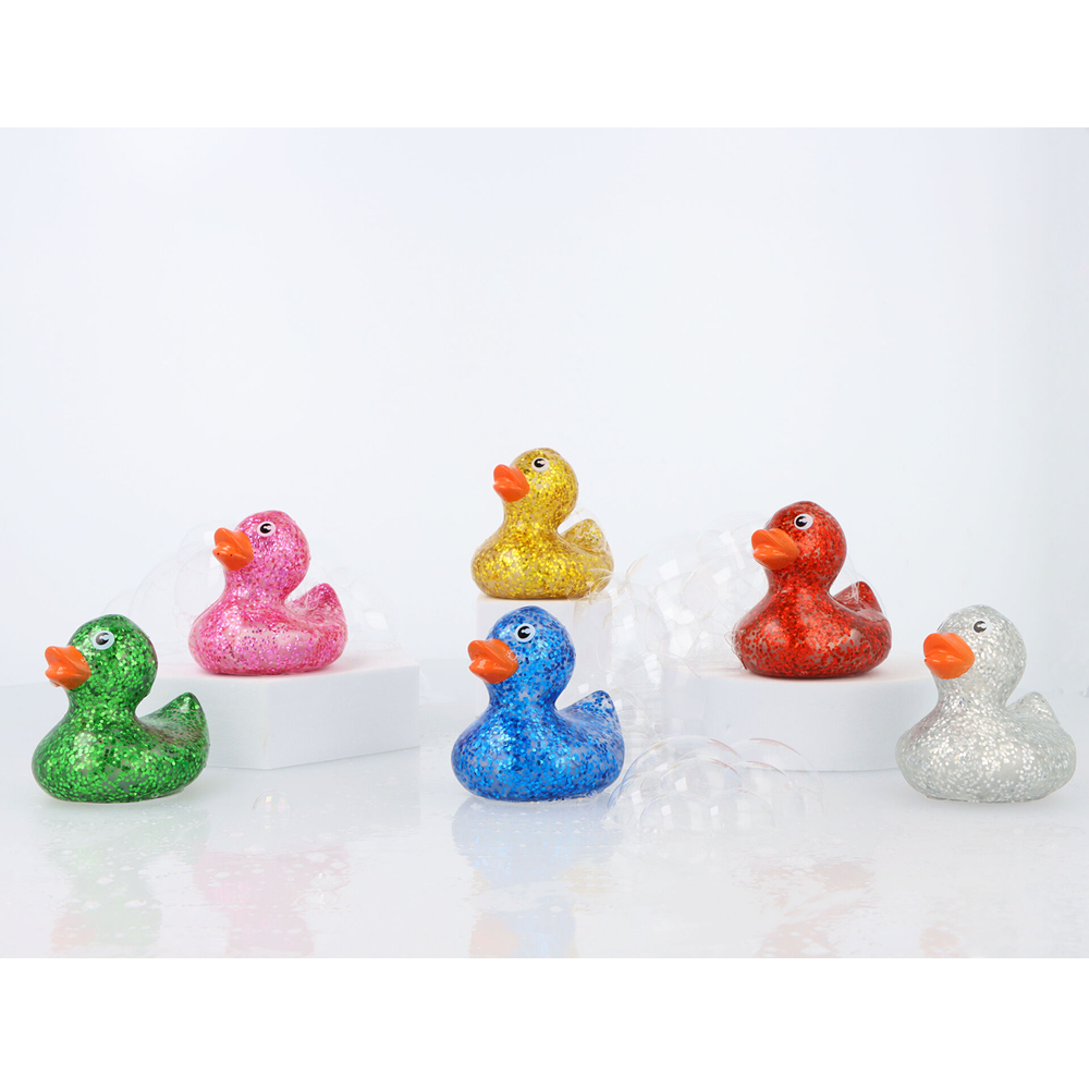 Mini Glitter Rubber Ducks 5cm