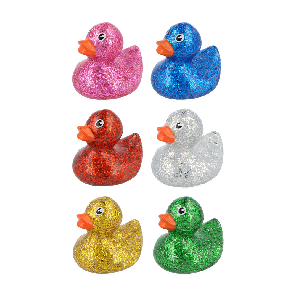 Mini Glitter Rubber Ducks 5cm